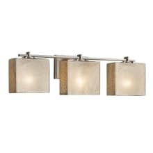 Fusion 3 Light 26" Wide Bathroom Vanity Light with Rectangle Mercury Shades from the Era Series