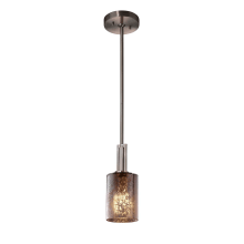 Era Single Light 4" Wide Mini Pendant with Short Cylindrical Mercury Glass Shades