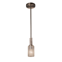 Era Single Light 4" Wide Integrated LED Mini Pendant with Seeded Cylindrical Shade
