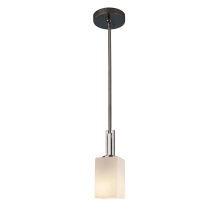 Era Single Light 4" Wide Mini Pendant with Opal Square and Flat Rim Shade