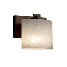 Fusion 7" Tall LED Bathroom Sconce with Oval Weave Shade from the Era Series