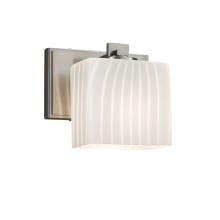 Fusion 6" Tall Bathroom Sconce with Rectangle Ribbon Shade from the Era Series