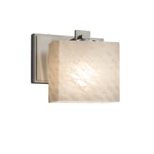 Fusion 6" Tall Bathroom Sconce with Rectangle Weave Shade from the Era Series