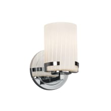 Fusion Single Light 5" Wide Bathroom Sconce with Ribbon Artisan Glass Shade