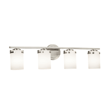 Fusion Single Light 31-1/2" Wide Integrated 3000K LED Bathroom Vanity Light with Opal Artisan Glass Shade