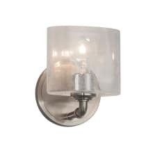 Bronx Single Light 8-3/4" Tall Wall Sconce with Seeded Oval Shade