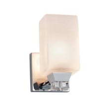 Ardent Single Light 8-1/2" Tall Integrated LED Wall Sconce with Frosted Crackle Square Shade