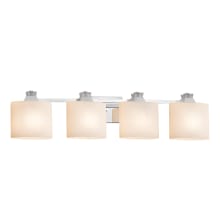 Fusion 4 Light 35" Wide Bathroom Vanity Light with Oval Opal Glass Shades