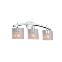 Fusion 3 Light 26" Wide Bathroom Vanity Light with Oval Seeded Glass Shades