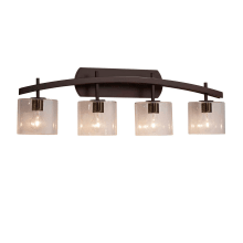 Archway 4 Light 35-1/2" Wide Vanity Light with Seeded Oval Shades