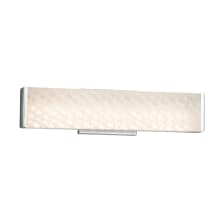 Fusion Single Light 18-1/2" Wide Integrated 3000K LED Bath Bar with Woven Artisan Glass Shade - ADA Compliant