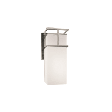 Fusion 4.5" Structure Single Light Outdoor Wall Sconce with Opal Shade