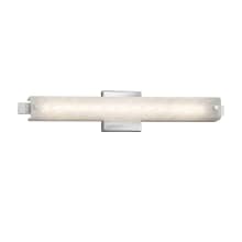 Fusion Single Light 23" Wide Integrated 3000K LED Bath Bar with Woven Artisan Glass Shade - ADA Compliant