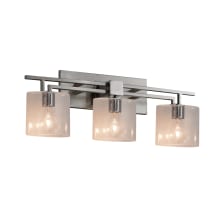 Aero 3 Light 26" Wide Vanity Light with Seeded Oval Shades