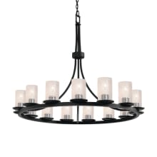 Fusion 15 Light 42" Wide LED Pillar Candle Chandelier