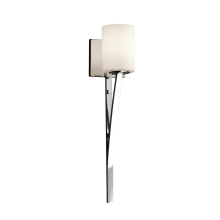 Fusion 4.5" Sabre Single Light Bathroom Sconce with Opal Shade