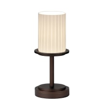 Dakota Single Light 12" Tall Table Lamp with Artisan Glass Shade