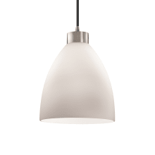 Fusion 1 Light Full Sized Pendant with Black Cord for Hanging and Short Tapered Cylindrical Shade