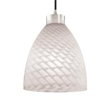 Fusion 1 Light Full Sized Pendant with Black Cord for Hanging and Short Tapered Cylindrical Shade