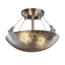 Fusion 14" Round Bowl Semi Flush Mount Ceiling Fixture