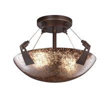 Fusion 14" Round Bowl Semi Flush Mount Ceiling Fixture