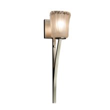 Veneto Luce 4.5" Sabre Single Light Bathroom Sconce with White Frosted Shade