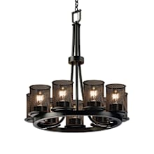 Wire Mesh 9 Light 23" Wide Ring Chandelier