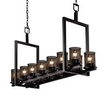 Wire Mesh 14 Light 42" Wide Linear Chandelier