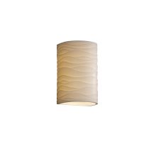 Medium Cylinder Open Top and Bottom Outdoor Wall Sconce from the Porcelina Collection