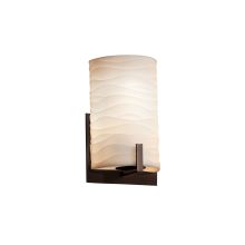 Porcelina 5.5" Century Single Light ADA Approved Bathroom Sconce with Wavy Shade