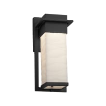 Porcelina Single Light 12" High Integrated 3000K LED Outdoor Wall Sconce with Wavy Faux Porcelain Resin Shade