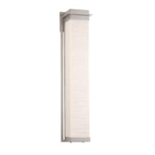 Porcelina Single Light 36" Tall LED Outdoor Wall Sconce with Faux Porcelain Resin Rectangular Shade