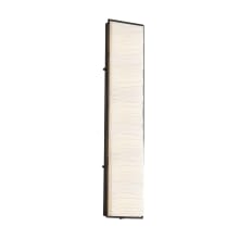 Porcelina Single Light 48" Tall LED Outdoor Wall Sconce with Faux Porcelain Resin Rectangular Shade