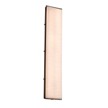 Avalon Single Light 60" Tall Integrated LED Outdoor Wall Sconce with Waves Patterned Faux Porcelain Shade