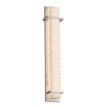 Monolith 48" Tall LED Outdoor Wall Sconce - with Porcelina Shade