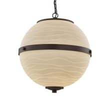 Imperial 17" Wide LED Pendant - with Porcelina Shade
