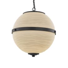 Imperial 3 Light 17" Wide Pendant - with Porcelina Shade