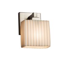 Porcelina 5.5" Regency Single Light ADA Approved Bathroom Sconce with Pleated Shade