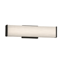 Porcelina Single Light 18-1/2" Wide Integrated 3000K LED Bath Bar with Wavy Faux Porcelain Resin Shade - ADA Compliant