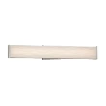 Porcelina Single Light 28-1/2" Wide Integrated 3000K LED Bath Bar with Wavy Faux Porcelain Resin Shade - ADA Compliant