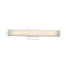 Porcelina Single Light 23" Wide Integrated 3000K LED Bath Bar with Wavy Faux Porcelain Resin Shade - ADA Compliant