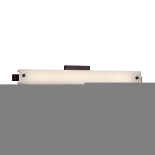 Porcelina Single Light 23" Wide Integrated 3000K LED Bath Bar with Wavy Faux Porcelain Resin Shade - ADA Compliant