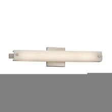 Porcelina Single Light 23" Wide Integrated 3000K LED Bath Bar with Wavy Faux Porcelain Resin Shade - ADA Compliant