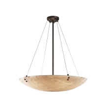 Porcelina 39" Wide LED Round Pendant with Square Finials