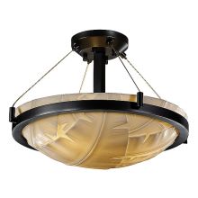 Porcelina Collection 21" Round LED Semi-Flush Ceiling Fixture