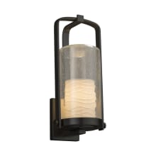 Limoges Single Light 16-1/2" High Outdoor Wall Sconce with Wavy Translucent Porcelain Shade