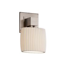 Limoges 6.5" ADA Compliant Bathroom Sconce with Fossil Leaf Shade