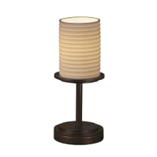 Dakota Single Light 12" Tall Table Lamp with Translucent Porcelain Shade