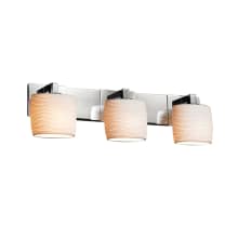Limoges 3 Light 28" Wide Bathroom Vanity Light with Translucent Porcelain Shades