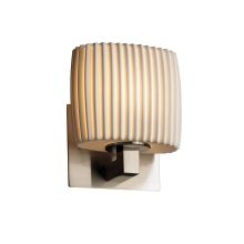 Limoges 6.5" ADA Compliant Bathroom Sconce with Fossil Leaf Shade